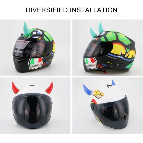 2 PCS Motorcycle Helmet Devil Decoration Motorbike Helmet Suction Cups Horns Decoration Headwear Sucker - Image 9