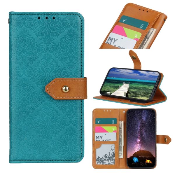 European Floral Embossed Leather Phone Case - Image 8