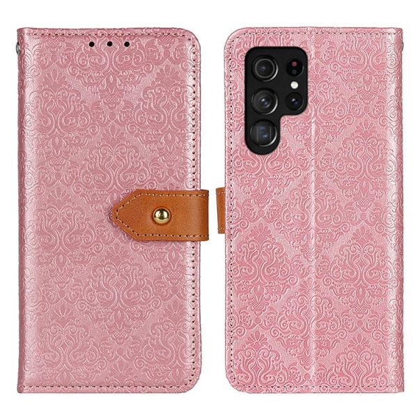 European Floral Embossed Leather Phone Case - Image 30