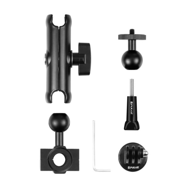 PULUZ Motorcycle Holder Rearview Mirror Fixed Mount for GoPro and Other Action Cameras - Image 7