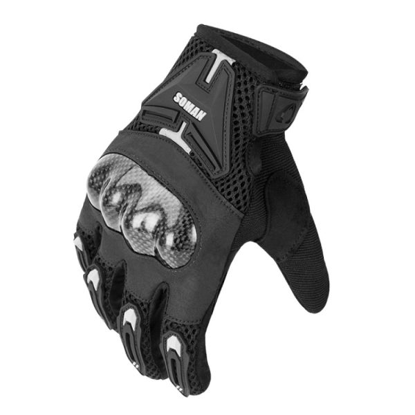 SOMAN Motorcycle Riding Anti-fall Breathable Anti-slip Carbon Fiber Gloves - Image 2