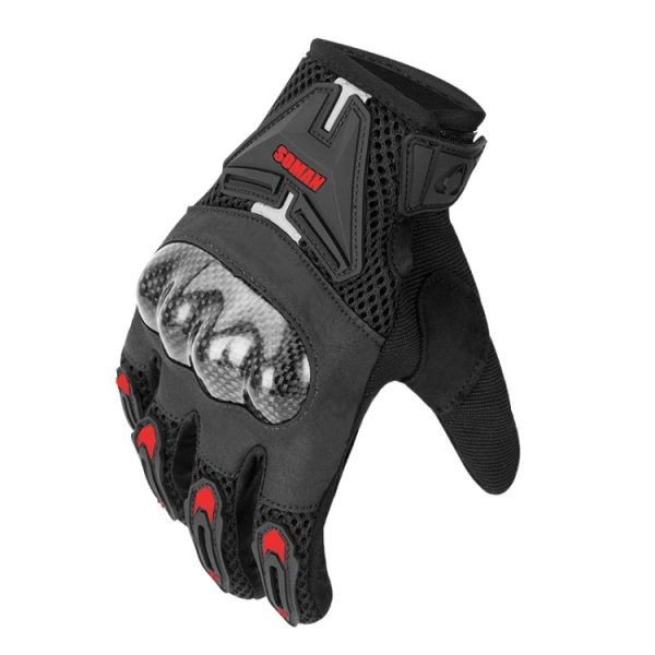 SOMAN Motorcycle Riding Anti-fall Breathable Anti-slip Carbon Fiber Gloves - Image 3