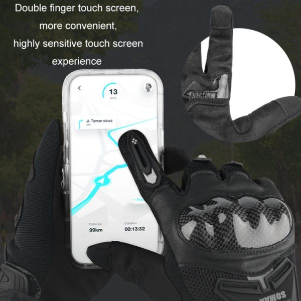 SOMAN Motorcycle Riding Anti-fall Breathable Anti-slip Carbon Fiber Gloves - Image 19